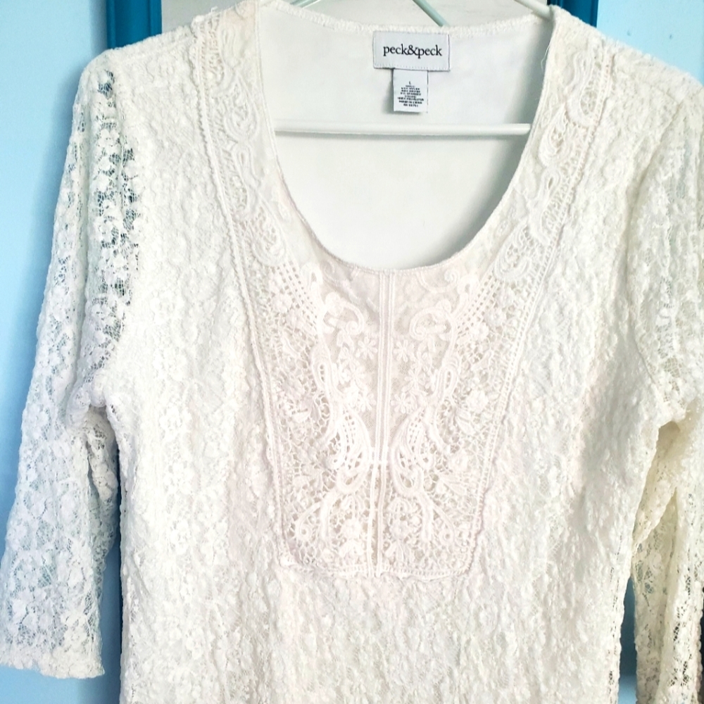 White lace top